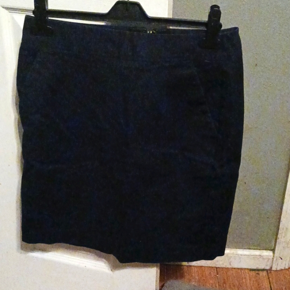 Navy knee length skirt